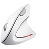 Image de Trust Verto - Souris verticale - ergonomique - pour droitiers - optique - 6 boutons - sans fil - 2.4 GHz - récepteur sans fil USB - blanc