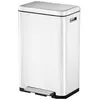 Image de EKO Poubelle à pédale X-Cube rectangulaire 30 L blanc avec pédale extra large, couvercle amorti, Poubelle, Blanc