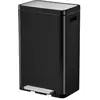 Image de EKO Treteimer X-Cube Tretmülleimer rechteckig 30 L schwarz mit extra breitem Pedal, gedämpftem Deck, Poubelle, Noir