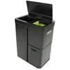 Image de EKO Mirage Plus Sensor 30 + 2 x 15 Liter Mat Zwart, Poubelle, Noir