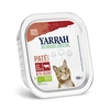 Image de 16x100g Yarrah BIO Pâté poulet, boeuf avec chicorée nourriture humide pour chat
