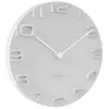 Image de Karlsson - Horloge moderne avec aiguilles chromées On the Edge blanc