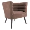 Image de Leitmotiv - Fauteuil de salon design velours Explicit - Marron - Explicit