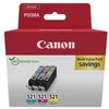 Image de Pack 3 cartouches d'encre CANON CLI-521 C/M/Y - CYAN/MAGENTA/JAUNE