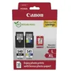 Image de Pack de 2 cartouches d'encre + pack papiers photo - CANON - PG-540L Noir + CL-541XL Couleur - Haut rendement