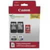 Image de Pack de 2 cartouches d'encre + pack papiers photo - CANON - PG-510 Noir + CL-511 Couleur