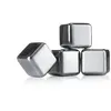 Image de Lot de 4 pierres à Whisky - Vacuvin - Argent / Métallique - Acier Inoxydable (inox)