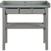 Image de Table de jardinage en pin et zinc gris