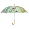 Image de Grand parapluie bois et métal toile polyester Oiseaux