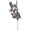Image de Esschert Design - Cloche murale en fonte avec animal décoratif Chat