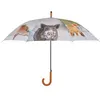 Image de Grand parapluie bois et métal toile polyester Hiver