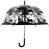 Image de Parapluie transparent noir Forêt