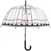 Image de Esschert Design, Hommes, Parapluie, Parapluie volière rose/noir/transparent, Multicolore, Rose, Transparent, Noir