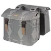 Image de Basil Elegance Double Bicycle Bag, Chateau Taupe, animal de compagnie recyclé, pont universel, 40-49L