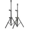 Image de Vonyx LS02K - Petits Pieds d'Enceintes Réglables, Hauteur 66 à 115 cm - Noir