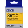 Image de Epson, Ruban d'étiquetage, Cassette D'étiquettes Lk-7ybp (3.60 cm, Jaune, Noir)