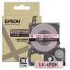 Image de Cartouche d'encre Epson LK-4PBK pour LabelWorks LW-C410 et LW-C610 Noir sur Rose