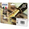 Image de Epson 16 Multipack - Pack de 4 - noir, jaune, cyan, magenta - original - emballage coque avec alarme radioélectrique/ acoustique - cartouche d'encre - pour WorkForce WF-2010, 2510, 2520, 2530, 2540, 2630, 2650, 2660, 2750, 2760