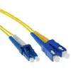 Image de ACT 1 mètre LSZH monomode 9/125 OS2 fibre patch cable duplex avec connecteurs LC et SC (1 m), Câble réseau