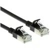 Image de ACT Black 0.5 meter LSZH U/FTP CAT6A datacenter slimline patch cable snagless with RJ45 connectors (U/FTP, CAT6a, 0.50 m), Câble réseau