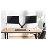 Image de ACT - Kit de montage (attache-support, serre-joint, pied) - bras doubles réglables - pour 2 écrans LCD - aluminium, plastique, acier - noir - Taille d'écran : 13"-32" - montrable sur bureau