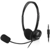 Image de ACT Headset with 3.5mm audio jack (Filaire), Casque micro de bureau, Noir