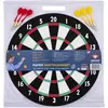 Image de Longfield Darts Cible en papier Longfield avec 6 fléchettes, épaisseur 1 cm