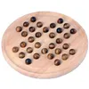 Image de Joli jeu de solitaire anglais, 33 trous en bois 23 cm