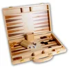 Image de Backgammon bois naturel 38 cm - Jeu de société à deux - Jeu de pion - Engelhart
