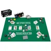 Image de Longfield Set de poker comprenant des cartes, un tapis et 200 jetons (4 grammes) dans une boîte