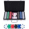Image de Longfield Set de poker dans une mallette argentée contenant 300 jetons (11,5 grammes)