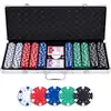 Image de Longfield Set de poker dans une mallette argentée contenant 500 jetons (11,5 grammes)