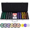 Image de Longfield Set de poker dans une mallette argentée, High Stake 500 jetons (14 grammes) (2 - 8 Joueur)