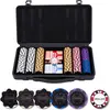 Image de Longfield Set de poker dans une mallette noire comprenant 300 jetons sans valeur imprimée (14 grammes)