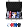 Image de Set de poker 200 jetons 11,5 g - mallette métal argent - cartes et accessoires - Engelhart 320905