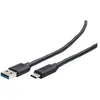 Image de Câble USB-C GEMBIRD CCP-USB3-AMCM-6 - 1.8m - Noir - Double blindage - Synchronisation et charge