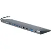 Image de Gembird Multiport (USB-C, 12 ports), Station d'accueil + hub USB, Gris