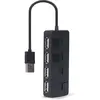 Image de Gembird Hub USB 2.0 4 ports avec commutateurs (USB-A, 4 ports), Station d'accueil + hub USB, Noir