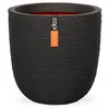 Image de CAPI EUROPE Pot de fleurs boule RIB NL - 43x41 cm - Noir