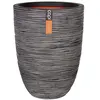 Image de Capi Pot a fleurs Nature Rib élégant bas 46 x 58 cm Anthracite KOFZ783
