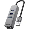 Image de Sitecom AD-1007 USB-A vers Ether +3x Hub USB (USB-A, 3 ports), Station d’accueil + hub USB, Gris