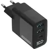 Image de Sitecom Chargeur mural GaN 30W Écran LED (30 W), Chargeur USB, Noir