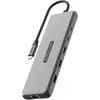 Image de Sitecom CN-7001 10in1 USB4 PD Multip Adapt (USB-C, 10 ports), Station d'accueil + hub USB, Gris