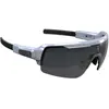 Image de BBB, Unisexe, Lunettes de sport, Commandant BSG-61 (Blanc brillant, Fumée), Blanc, Gris