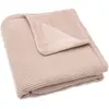 Image de Jollein, Couverture pour bébé, Decke Wiege 75x100cm Basic Knit - Wild Rose/Fleece (100 x 75 cm)