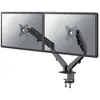 Image de Neomounts DS70-700BL2 - Kit de montage (support de montage pour bureau) - bras double réglable en hauteur et en mouvement - pour 2 écrans LCD - noir - Taille d'écran : 17"-27" - pinces montables