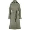 Image de Agu, Femmes, Manteaux, Trench Coat Long Regenjas Urban Outdoor Dames - Groen - S, Vert, Noir