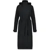 Image de Agu, Femmes, Manteaux, Trench Coat Long Regenjas Urban Outdoor Dames - Zwart - M, Noir