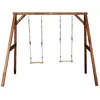 Image de AXI Portique double brun Axi 2 balancoires 160x254x207cm