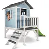 Image de AXI Maisonnette Lodge XL en bois Bleue toboggan Vert